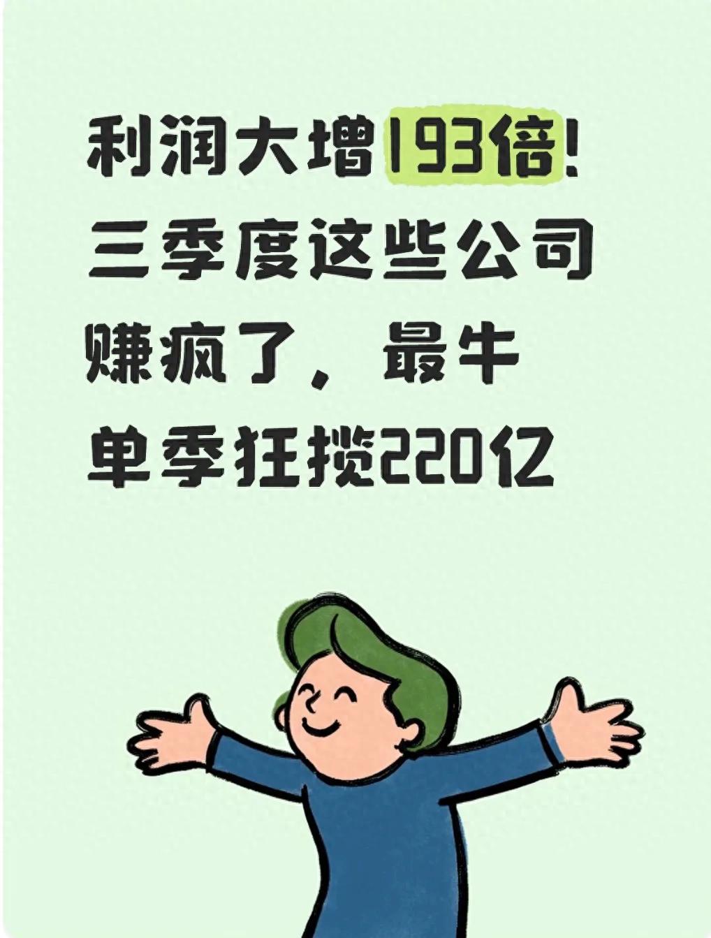 利润暴涨193倍公司分析_小额投资什么赚钱_三季度最赚钱公司名单