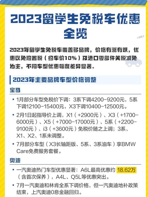 留学生免税车流程_留学生免税车价格计算_国产车免税政策详解