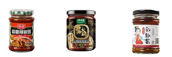 酱料瓶贴标机样品图